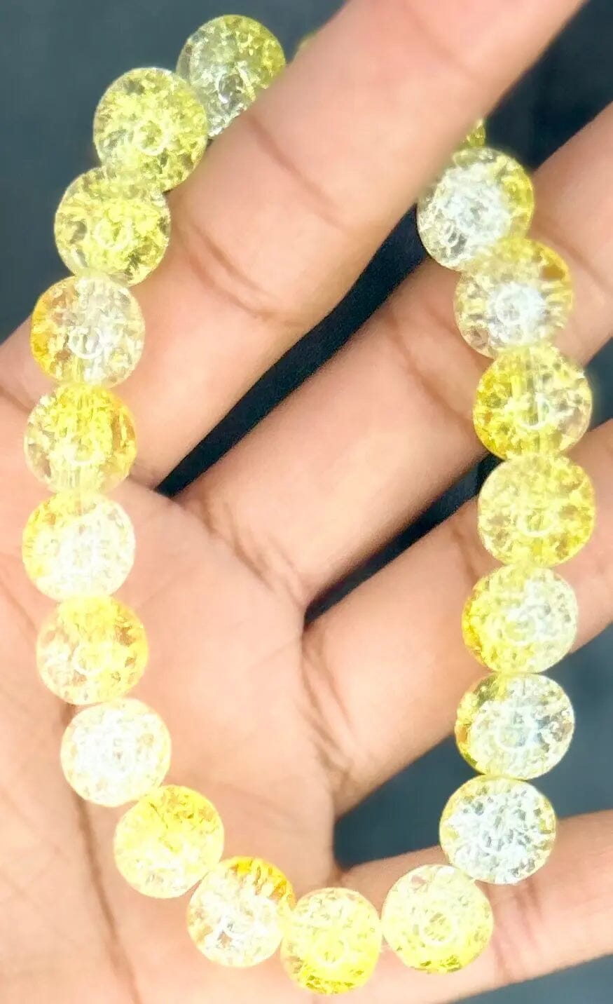 Crystal Cascade Ombré Bracelet (1pc) Beaded bracelet 7 in Yellow 