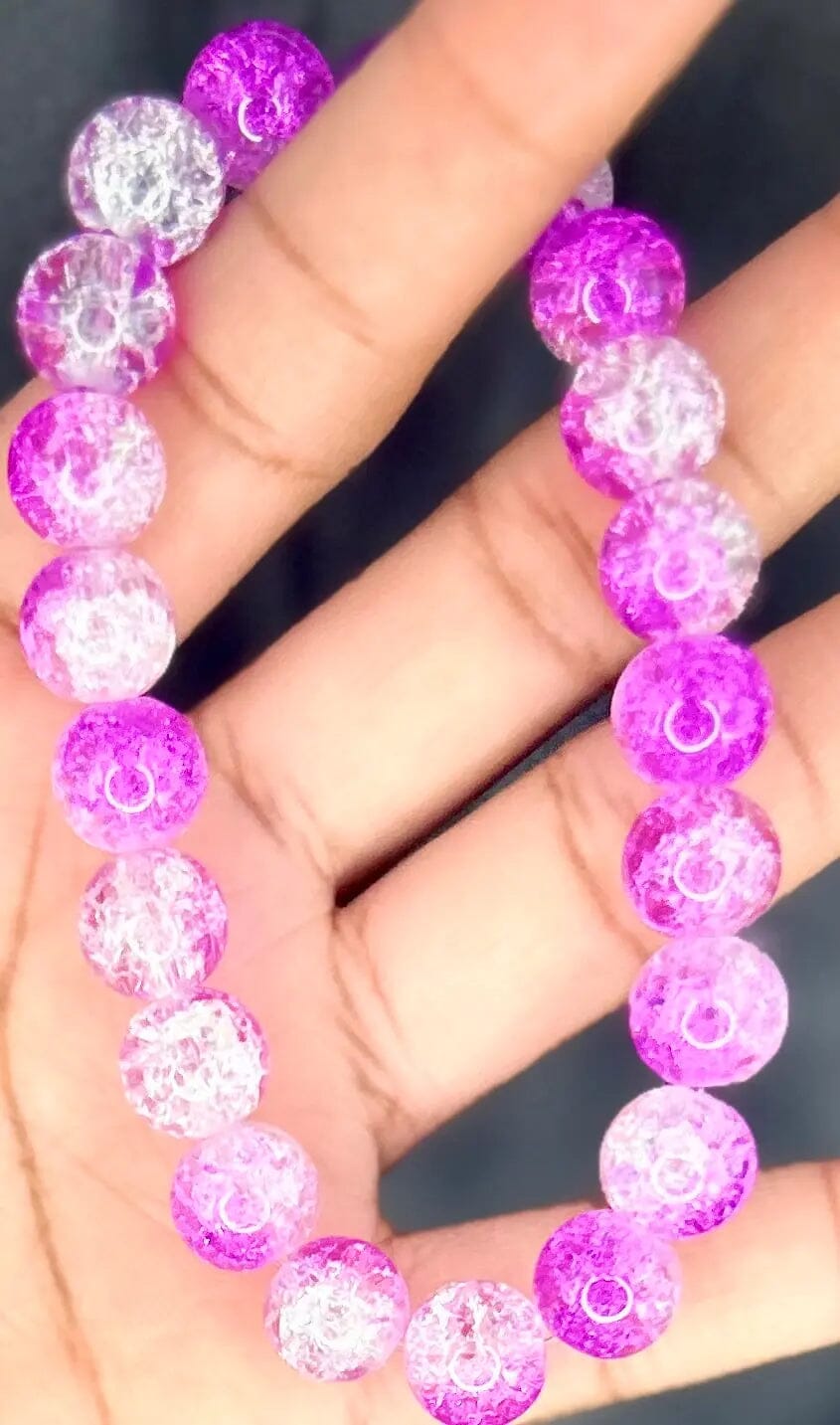 Crystal Cascade Ombré Bracelet (1pc) Beaded bracelet 7 in Light Purple 