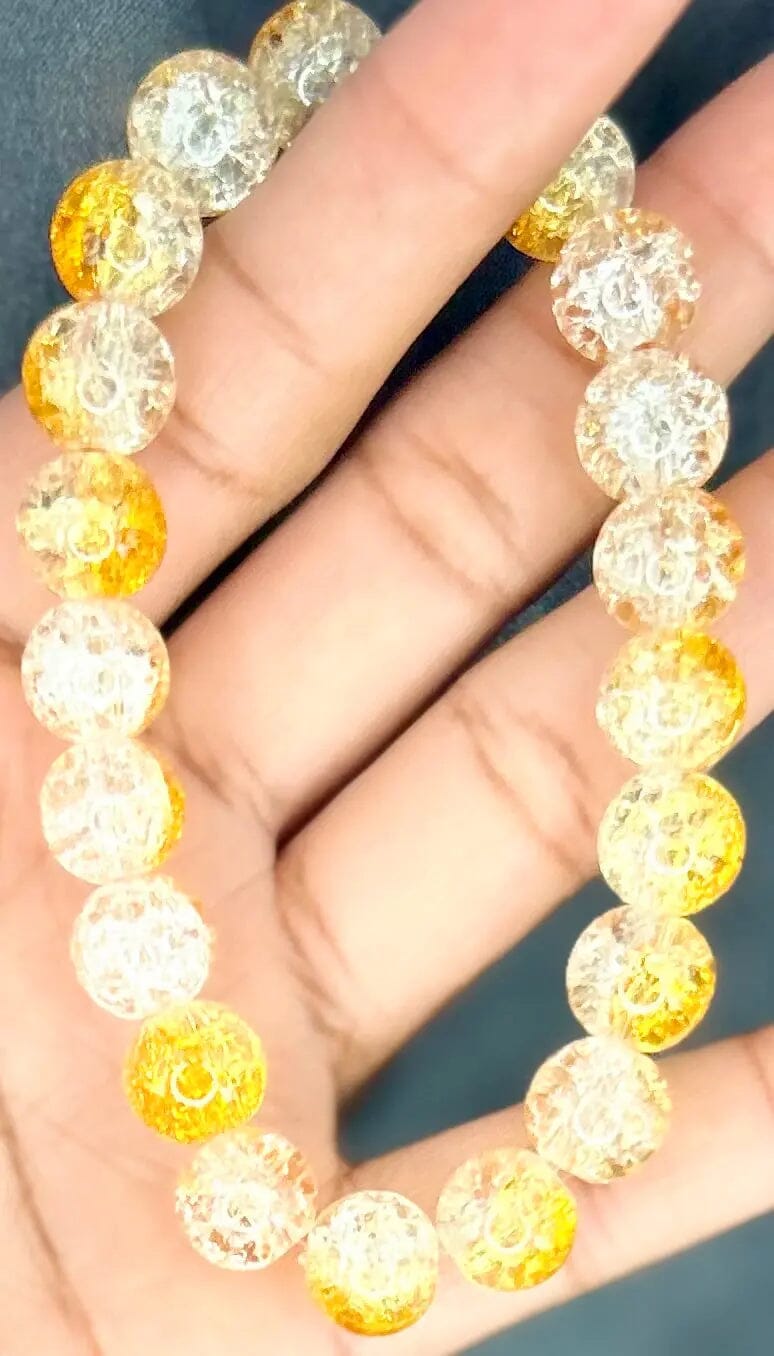 Crystal Cascade Ombré Bracelet (1pc) Beaded bracelet 7 in Orange 