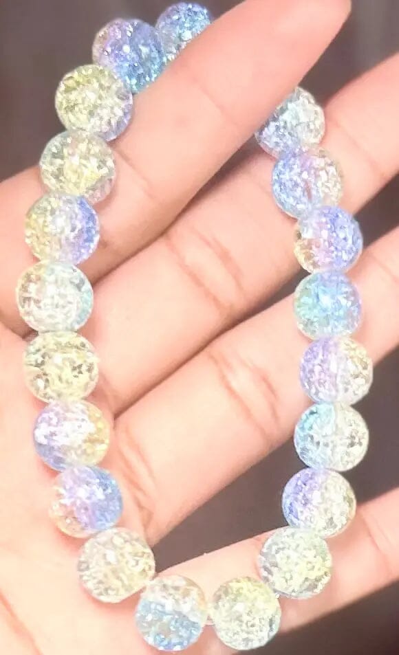 Crystal Cascade Ombré Bracelet (1pc) Beaded bracelet 7 in Purple and Blue 