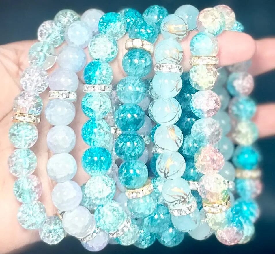 Stacks Beaded Bracelets Stack Bracelet Aqua 