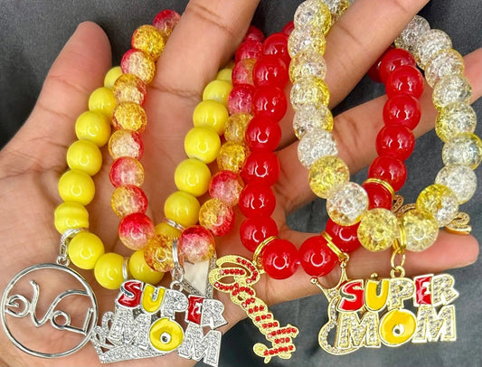 Super Mom Mother’s Day Bracelet Stack BEADED BRACELET SET 